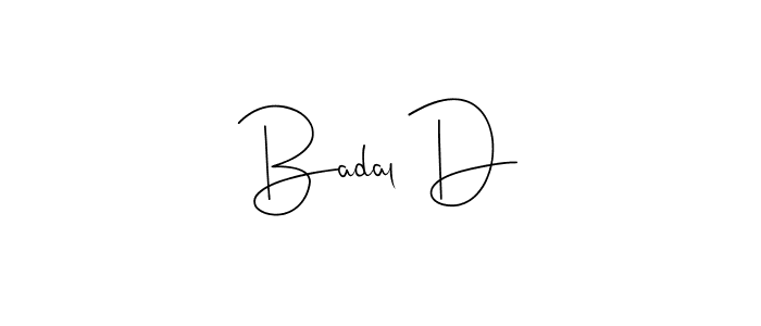 It looks lik you need a new signature style for name Badal D. Design unique handwritten (Andilay-7BmLP) signature with our free signature maker in just a few clicks. Badal D signature style 4 images and pictures png