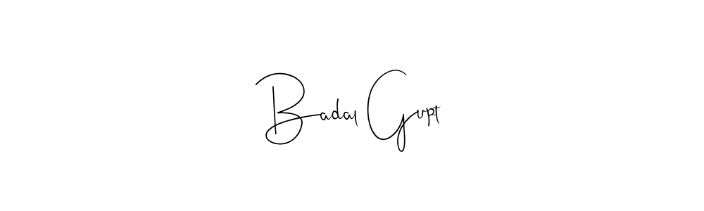 Badal Gupt stylish signature style. Best Handwritten Sign (Andilay-7BmLP) for my name. Handwritten Signature Collection Ideas for my name Badal Gupt. Badal Gupt signature style 4 images and pictures png