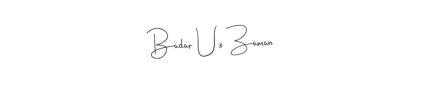Also we have Badar Uz Zaman name is the best signature style. Create professional handwritten signature collection using Andilay-7BmLP autograph style. Badar Uz Zaman signature style 4 images and pictures png
