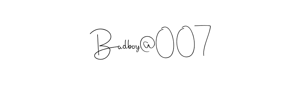 This is the best signature style for the Badboy@007 name. Also you like these signature font (Andilay-7BmLP). Mix name signature. Badboy@007 signature style 4 images and pictures png