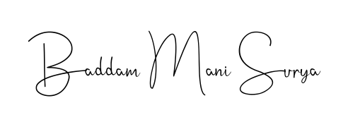 Here are the top professional signature styles for the name Baddam Mani Surya. These are the best autograph styles you can use for your name. Baddam Mani Surya signature style 4 images and pictures png