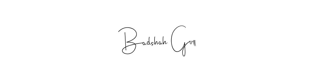 How to make Badshah Gull name signature. Use Andilay-7BmLP style for creating short signs online. This is the latest handwritten sign. Badshah Gull signature style 4 images and pictures png