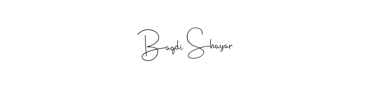 Use a signature maker to create a handwritten signature online. With this signature software, you can design (Andilay-7BmLP) your own signature for name Bagdi Shayar. Bagdi Shayar signature style 4 images and pictures png