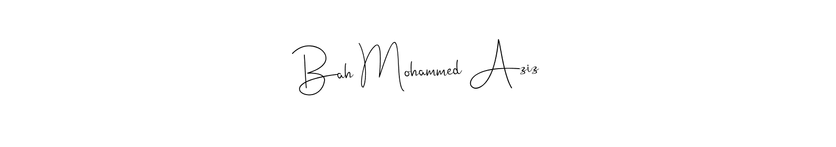 It looks lik you need a new signature style for name Bah Mohammed Aziz. Design unique handwritten (Andilay-7BmLP) signature with our free signature maker in just a few clicks. Bah Mohammed Aziz signature style 4 images and pictures png