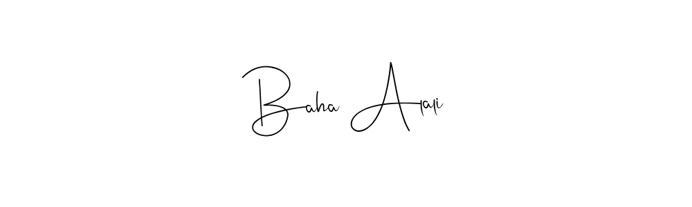 if you are searching for the best signature style for your name Baha Alali. so please give up your signature search. here we have designed multiple signature styles  using Andilay-7BmLP. Baha Alali signature style 4 images and pictures png