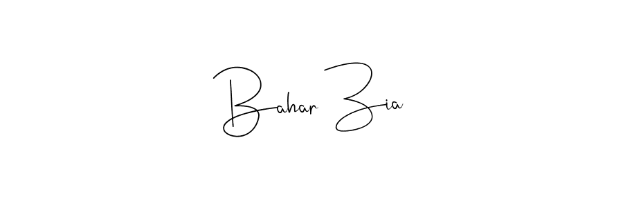 How to make Bahar Zia signature? Andilay-7BmLP is a professional autograph style. Create handwritten signature for Bahar Zia name. Bahar Zia signature style 4 images and pictures png