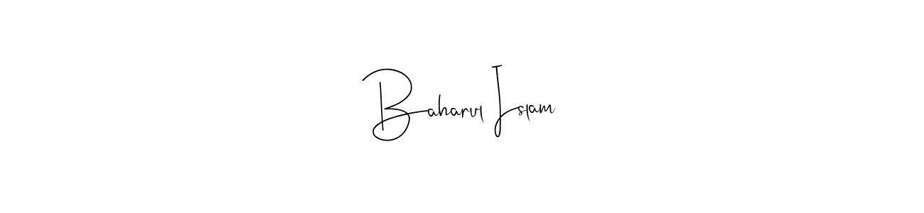 Create a beautiful signature design for name Baharul Islam. With this signature (Andilay-7BmLP) fonts, you can make a handwritten signature for free. Baharul Islam signature style 4 images and pictures png