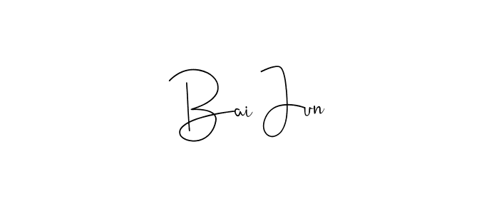 Design your own signature with our free online signature maker. With this signature software, you can create a handwritten (Andilay-7BmLP) signature for name Bai Jun. Bai Jun signature style 4 images and pictures png