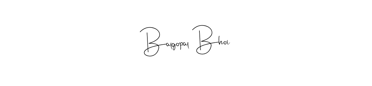Andilay-7BmLP is a professional signature style that is perfect for those who want to add a touch of class to their signature. It is also a great choice for those who want to make their signature more unique. Get Balgopal Bhoi name to fancy signature for free. Balgopal Bhoi signature style 4 images and pictures png