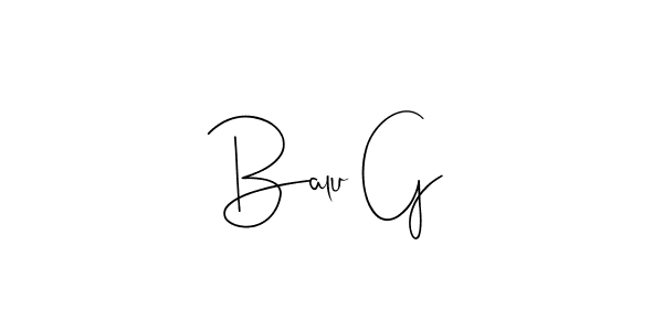 Create a beautiful signature design for name Balu G. With this signature (Andilay-7BmLP) fonts, you can make a handwritten signature for free. Balu G signature style 4 images and pictures png