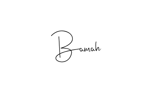 Use a signature maker to create a handwritten signature online. With this signature software, you can design (Andilay-7BmLP) your own signature for name Bamah. Bamah signature style 4 images and pictures png