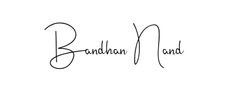 Style your name Bandhan Nand with confidence using Andilay-7BmLP signature design. Simple, elegant, and ready for immediate document use. Bandhan Nand signature style 4 images and pictures png