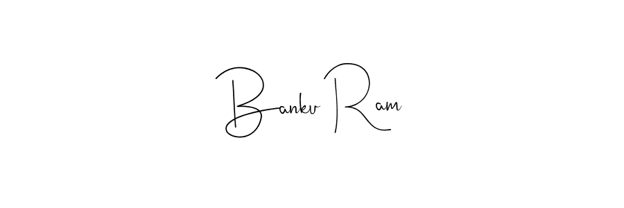 Also You can easily find your signature by using the search form. We will create Banku Ram name handwritten signature images for you free of cost using Andilay-7BmLP sign style. Banku Ram signature style 4 images and pictures png