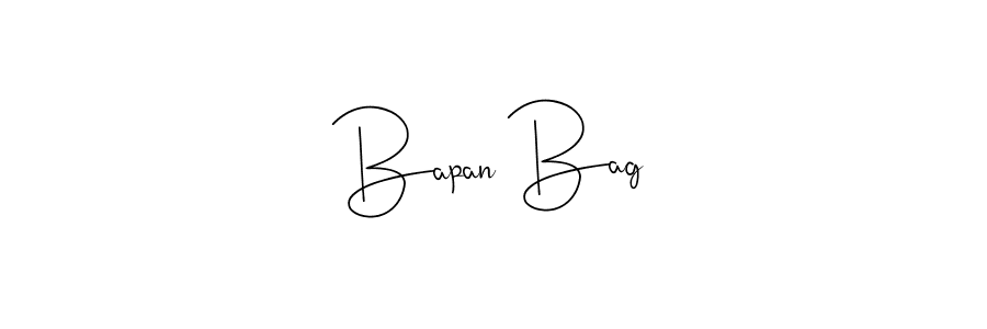 Use a signature maker to create a handwritten signature online. With this signature software, you can design (Andilay-7BmLP) your own signature for name Bapan Bag. Bapan Bag signature style 4 images and pictures png