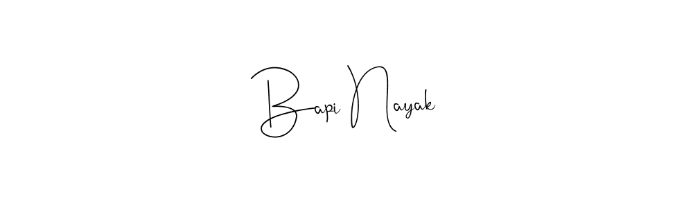 Create a beautiful signature design for name Bapi Nayak. With this signature (Andilay-7BmLP) fonts, you can make a handwritten signature for free. Bapi Nayak signature style 4 images and pictures png