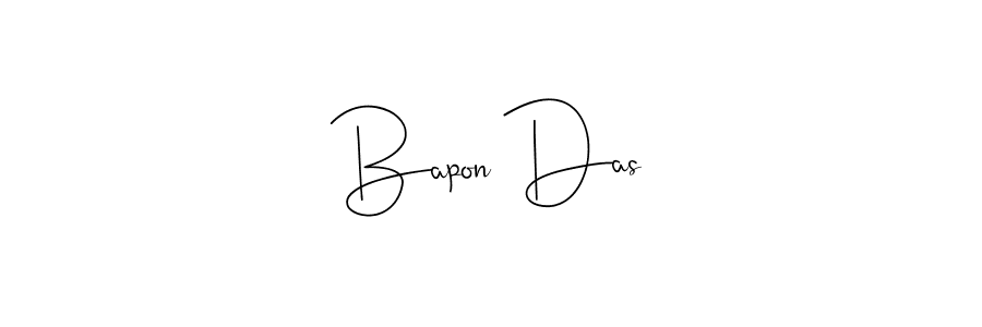 Also we have Bapon Das name is the best signature style. Create professional handwritten signature collection using Andilay-7BmLP autograph style. Bapon Das signature style 4 images and pictures png