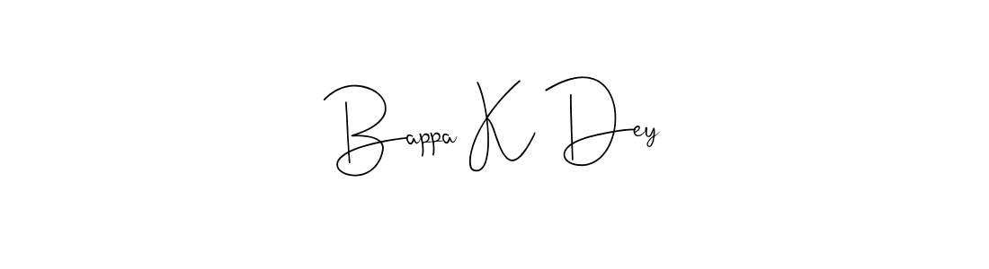 How to make Bappa K Dey signature? Andilay-7BmLP is a professional autograph style. Create handwritten signature for Bappa K Dey name. Bappa K Dey signature style 4 images and pictures png