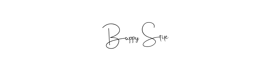 Make a beautiful signature design for name Bappy Stile. With this signature (Andilay-7BmLP) style, you can create a handwritten signature for free. Bappy Stile signature style 4 images and pictures png
