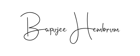 Make your name Bapujee Hembrum memorable on every contract using Andilay-7BmLP autograph style. Instant transparent background export available. Bapujee Hembrum signature style 4 images and pictures png