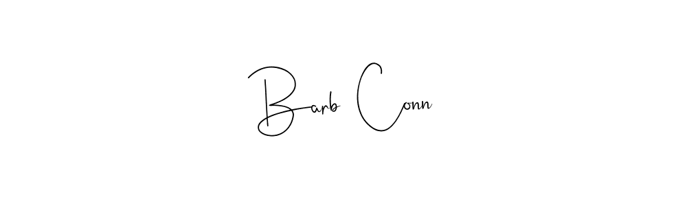 The best way (Andilay-7BmLP) to make a short signature is to pick only two or three words in your name. The name Barb  Conn include a total of six letters. For converting this name. Barb  Conn signature style 4 images and pictures png