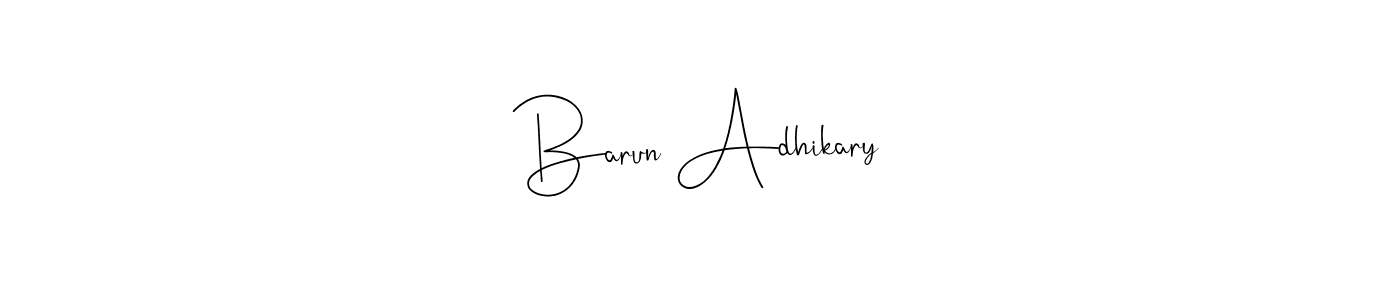 The best way (Andilay-7BmLP) to make a short signature is to pick only two or three words in your name. The name Barun Adhikary include a total of six letters. For converting this name. Barun Adhikary signature style 4 images and pictures png