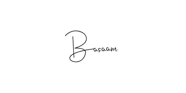 Make a beautiful signature design for name Basaam. With this signature (Andilay-7BmLP) style, you can create a handwritten signature for free. Basaam signature style 4 images and pictures png