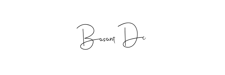 Basant Dc stylish signature style. Best Handwritten Sign (Andilay-7BmLP) for my name. Handwritten Signature Collection Ideas for my name Basant Dc. Basant Dc signature style 4 images and pictures png