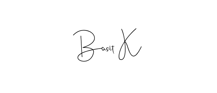 Create a beautiful signature design for name Basit K. With this signature (Andilay-7BmLP) fonts, you can make a handwritten signature for free. Basit K signature style 4 images and pictures png