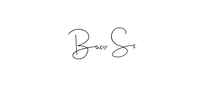 Make a beautiful signature design for name Basu Ss. With this signature (Andilay-7BmLP) style, you can create a handwritten signature for free. Basu Ss signature style 4 images and pictures png