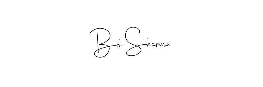 Design your own signature with our free online signature maker. With this signature software, you can create a handwritten (Andilay-7BmLP) signature for name Bd Sharma. Bd Sharma signature style 4 images and pictures png