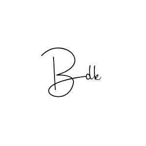 How to make Bdk signature? Andilay-7BmLP is a professional autograph style. Create handwritten signature for Bdk name. Bdk signature style 4 images and pictures png