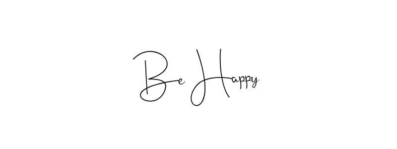 if you are searching for the best signature style for your name Be Happy. so please give up your signature search. here we have designed multiple signature styles  using Andilay-7BmLP. Be Happy signature style 4 images and pictures png