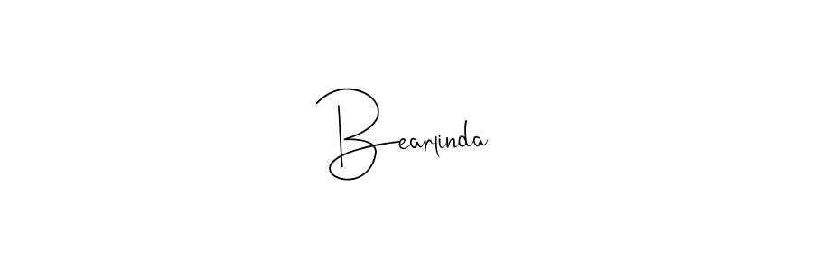 Andilay-7BmLP is a professional signature style that is perfect for those who want to add a touch of class to their signature. It is also a great choice for those who want to make their signature more unique. Get Bearlinda name to fancy signature for free. Bearlinda signature style 4 images and pictures png