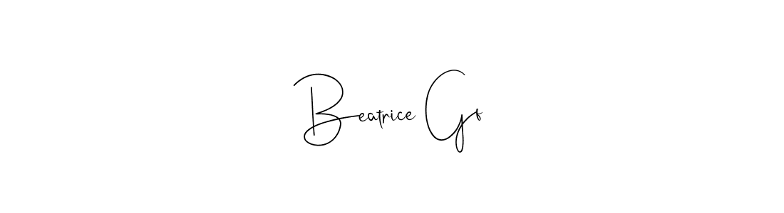 Make a beautiful signature design for name Beatrice Gf. With this signature (Andilay-7BmLP) style, you can create a handwritten signature for free. Beatrice Gf signature style 4 images and pictures png