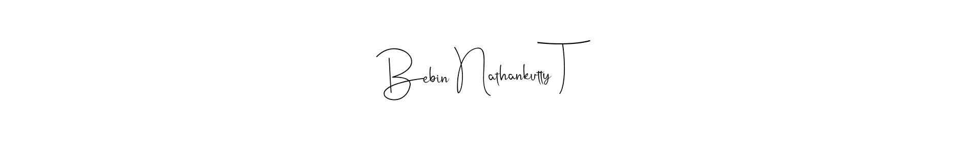 See photos of Bebin Nathankutty T official signature by Spectra . Check more albums & portfolios. Read reviews & check more about Andilay-7BmLP font. Bebin Nathankutty T signature style 4 images and pictures png