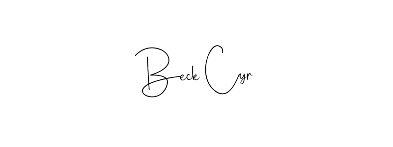 How to make Beck Cyr signature? Andilay-7BmLP is a professional autograph style. Create handwritten signature for Beck Cyr name. Beck Cyr signature style 4 images and pictures png