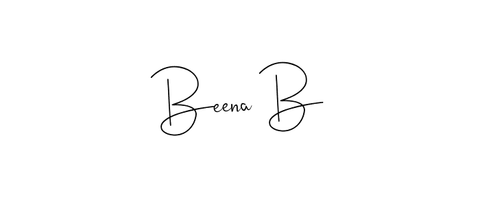 Use a signature maker to create a handwritten signature online. With this signature software, you can design (Andilay-7BmLP) your own signature for name Beena B. Beena B signature style 4 images and pictures png