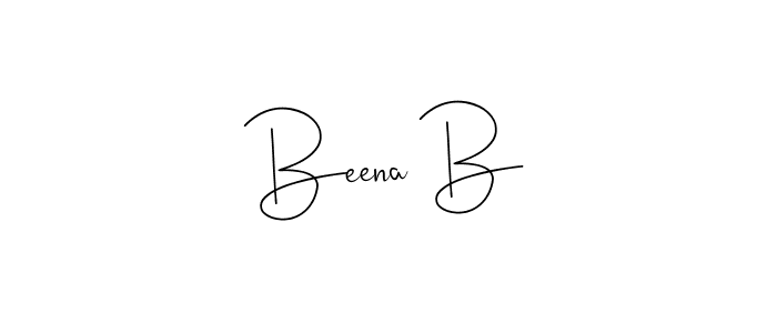 The best way (Andilay-7BmLP) to make a short signature is to pick only two or three words in your name. The name Beena B include a total of six letters. For converting this name. Beena B signature style 4 images and pictures png