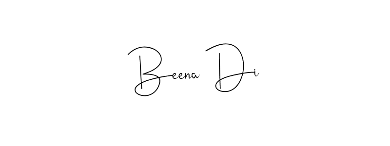 How to make Beena Di name signature. Use Andilay-7BmLP style for creating short signs online. This is the latest handwritten sign. Beena Di signature style 4 images and pictures png