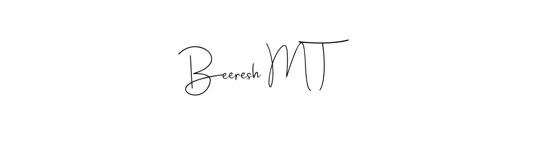 The best way (Andilay-7BmLP) to make a short signature is to pick only two or three words in your name. The name Beeresh M T include a total of six letters. For converting this name. Beeresh M T signature style 4 images and pictures png