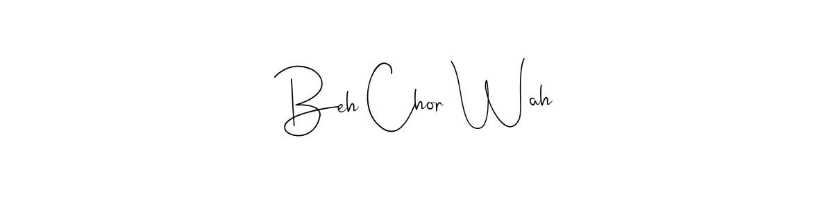 This is the best signature style for the Beh Chor Wah name. Also you like these signature font (Andilay-7BmLP). Mix name signature. Beh Chor Wah signature style 4 images and pictures png