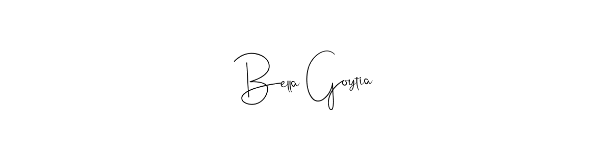 Also You can easily find your signature by using the search form. We will create Bella Goytia name handwritten signature images for you free of cost using Andilay-7BmLP sign style. Bella Goytia signature style 4 images and pictures png