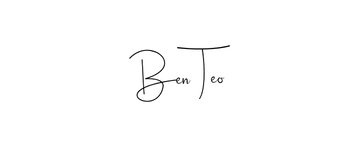 Make a beautiful signature design for name Ben Teo. With this signature (Andilay-7BmLP) style, you can create a handwritten signature for free. Ben Teo signature style 4 images and pictures png