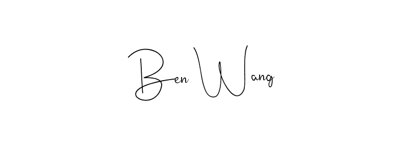 Create a beautiful signature design for name Ben Wang. With this signature (Andilay-7BmLP) fonts, you can make a handwritten signature for free. Ben Wang signature style 4 images and pictures png