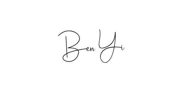 You should practise on your own different ways (Andilay-7BmLP) to write your name (Ben Yi) in signature. don't let someone else do it for you. Ben Yi signature style 4 images and pictures png