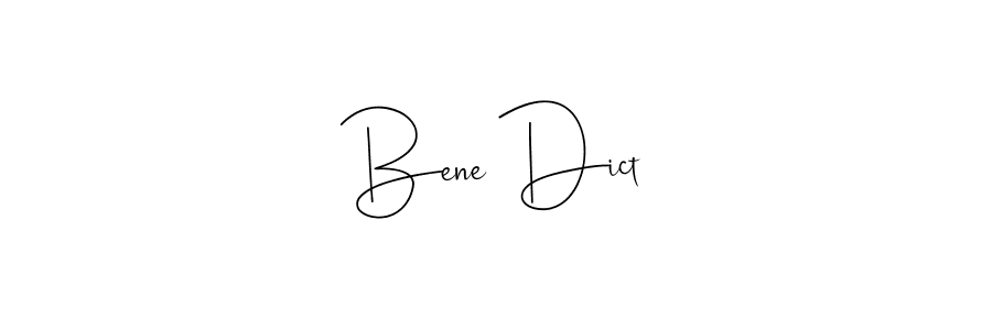 Also we have Bene Dict name is the best signature style. Create professional handwritten signature collection using Andilay-7BmLP autograph style. Bene Dict signature style 4 images and pictures png