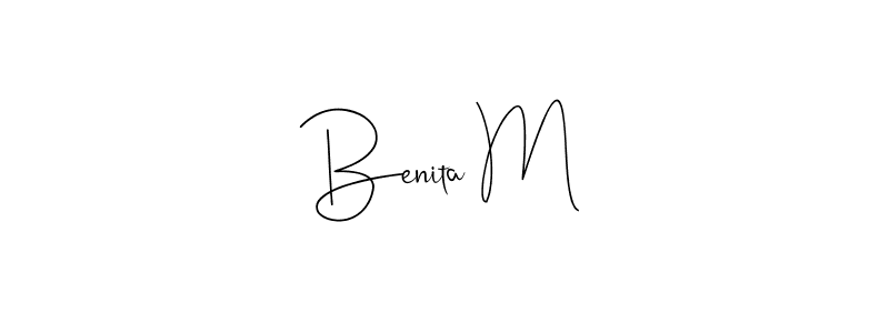 Once you've used our free online signature maker to create your best signature Andilay-7BmLP style, it's time to enjoy all of the benefits that Benita M name signing documents. Benita M signature style 4 images and pictures png