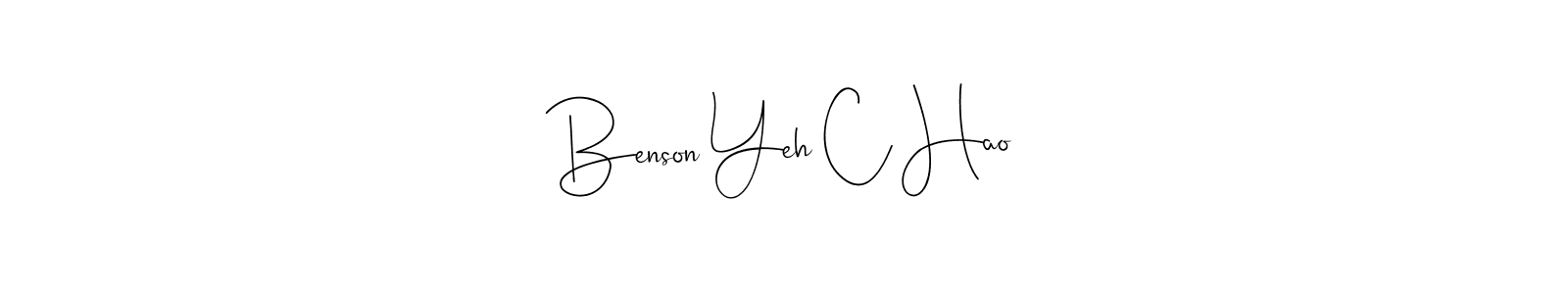 This is the best signature style for the Benson Yeh C Hao name. Also you like these signature font (Andilay-7BmLP). Mix name signature. Benson Yeh C Hao signature style 4 images and pictures png