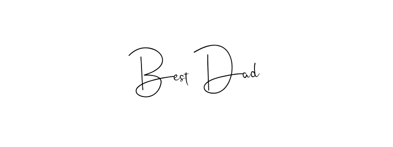 Use a signature maker to create a handwritten signature online. With this signature software, you can design (Andilay-7BmLP) your own signature for name Best Dad. Best Dad signature style 4 images and pictures png