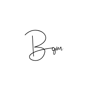 How to make Bgm signature? Andilay-7BmLP is a professional autograph style. Create handwritten signature for Bgm name. Bgm signature style 4 images and pictures png